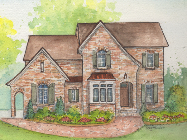 painted home portrait