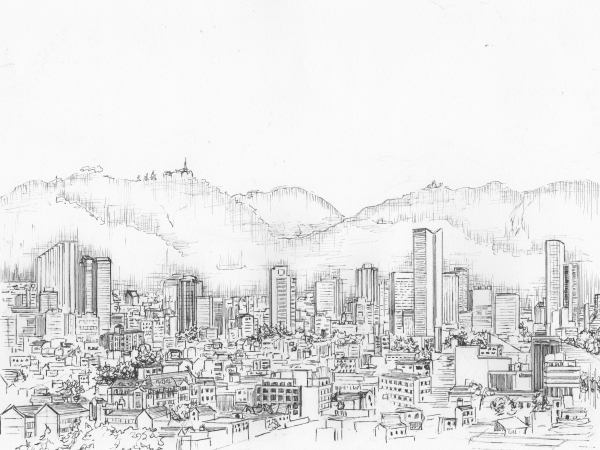 Ink city sketch