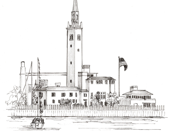 commissioned drawing of your wedding venue