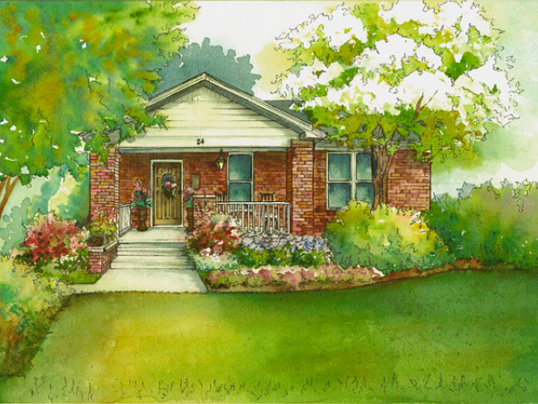 custom watercolor sketch