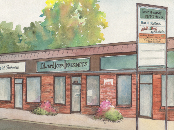 Custom Watercolor Painting of Business