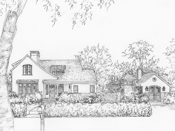 Ink sketch of your home