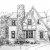 8"x 10" Custom Ink house drawing