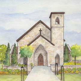 Wedding venue painted