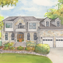 Commissioned home portrait