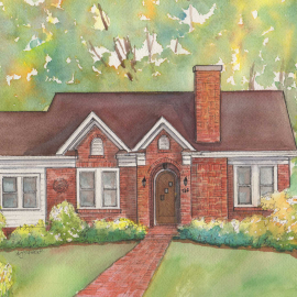 Customized watercolor painting